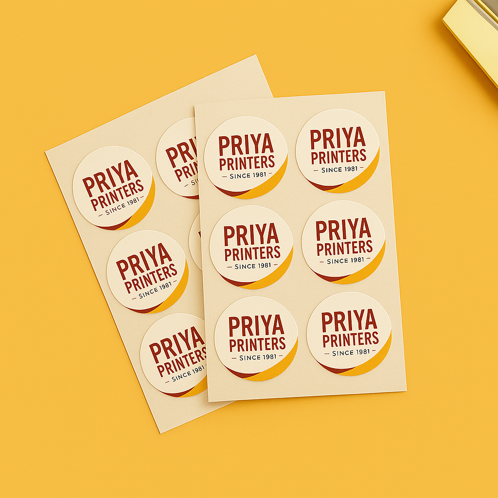 PVC Paper Sticker (Round) (Non-Tearable)