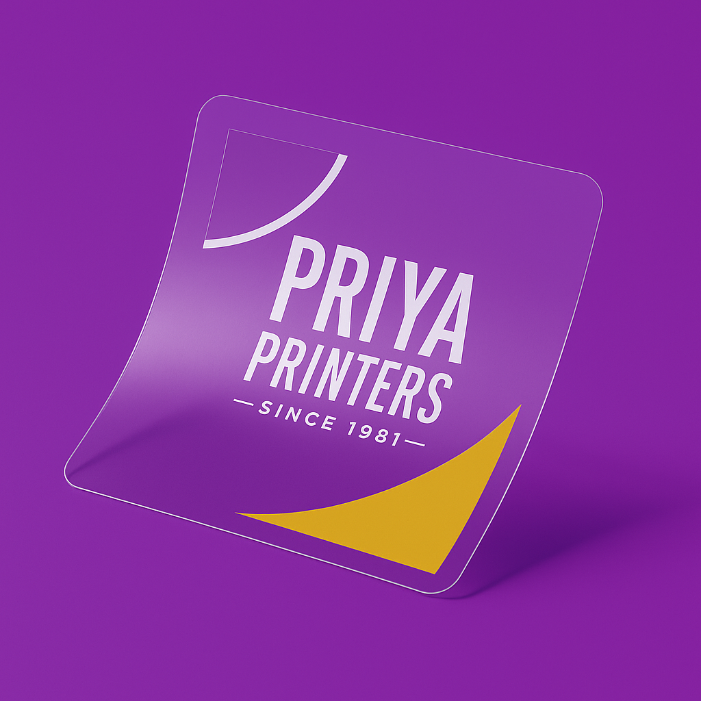 Clear Sticker (Square) (Non-Tearable)