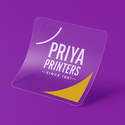 Clear Sticker (Square) (Non-Tearable)